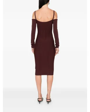 Mugler ボンディングディテールドレス - サムネイル4