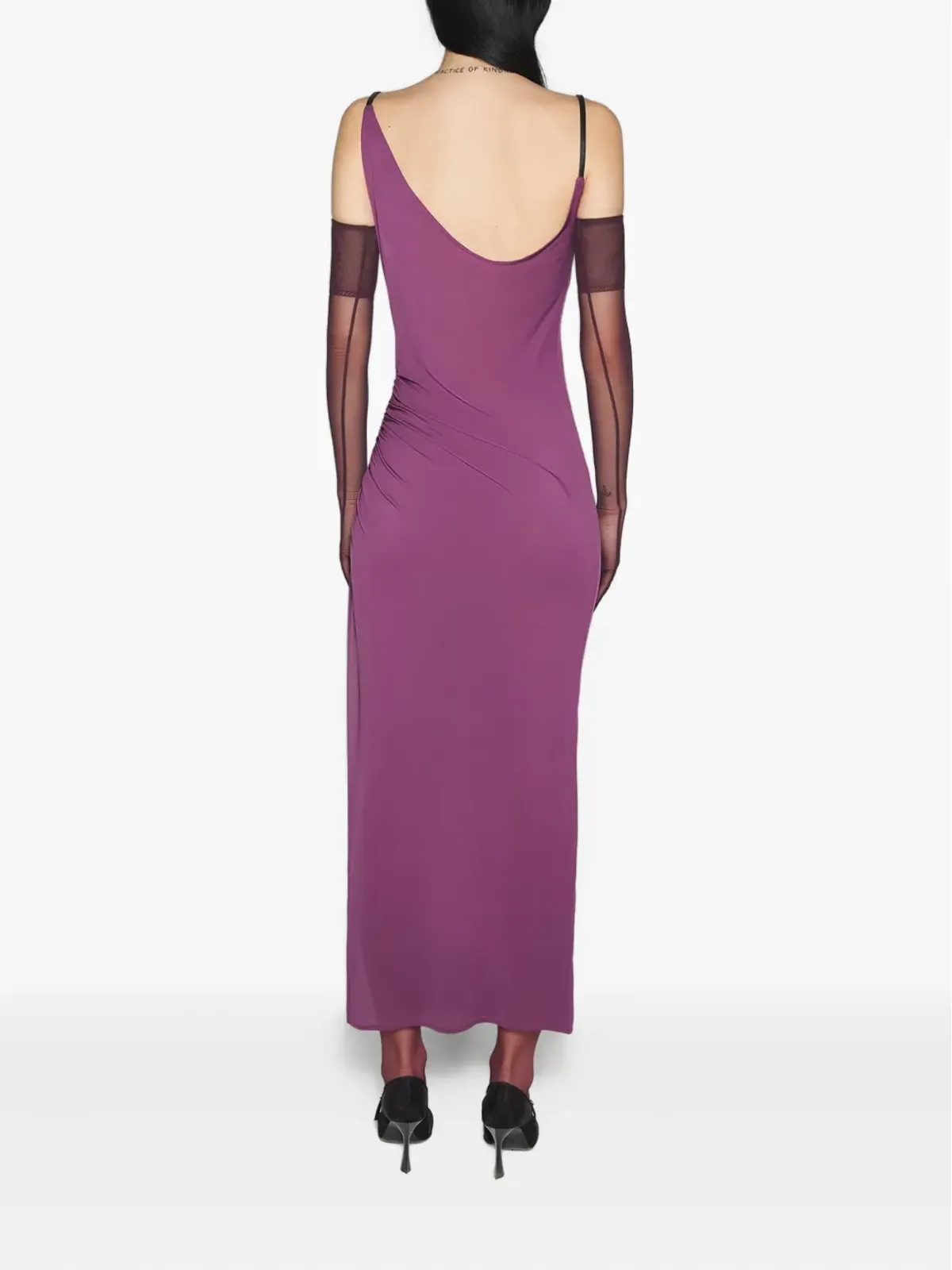 Mugler サイドスプリットミディドレス - 画像3