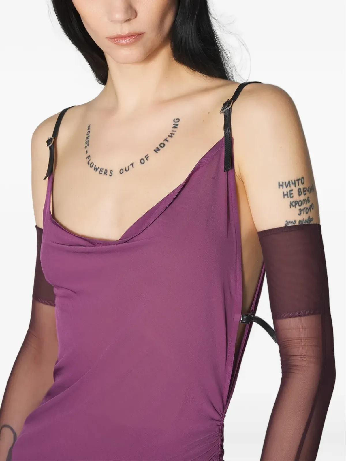 Mugler サイドスプリットミディドレス - 画像4