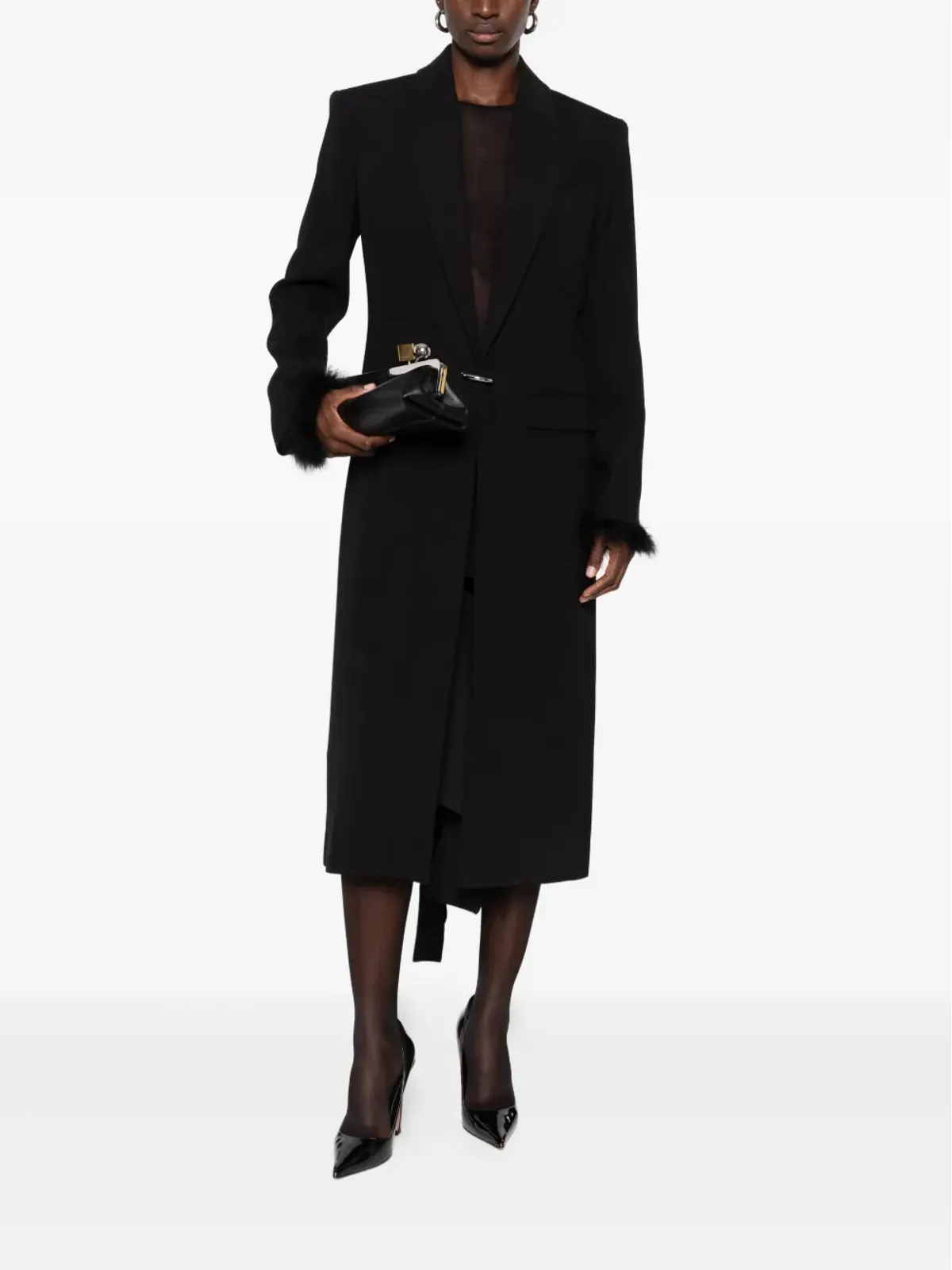 Mugler シングルブレストコート - 画像2