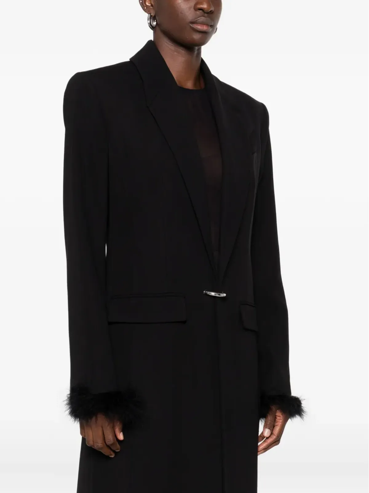 Mugler シングルブレストコート - 画像3