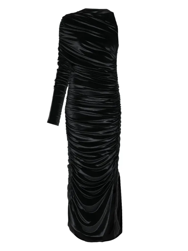 Mugler Mugler ワンショルダー ドレープ ミディドレスの商品画像