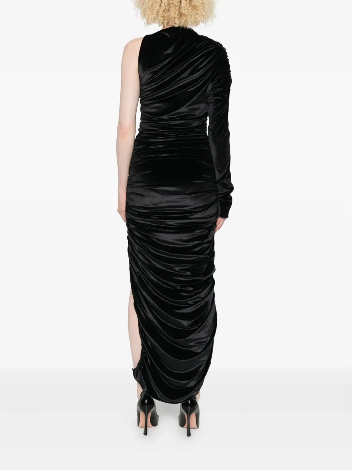 Mugler ワンショルダー ドレープ ミディドレス - 画像4