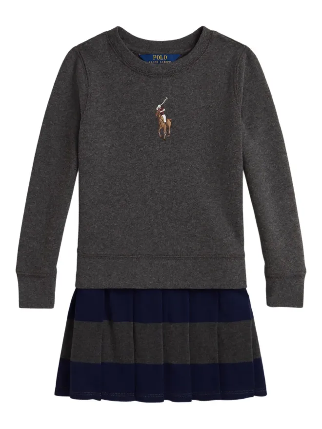POLO RALPH LAUREN KIDS POLO RALPH LAUREN KIDS クルーネック・プリーツドレス - ブラックの商品画像