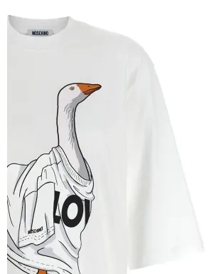 Moschino ガチョウプリント クルーネックTシャツ（ホワイト） - サムネイル4
