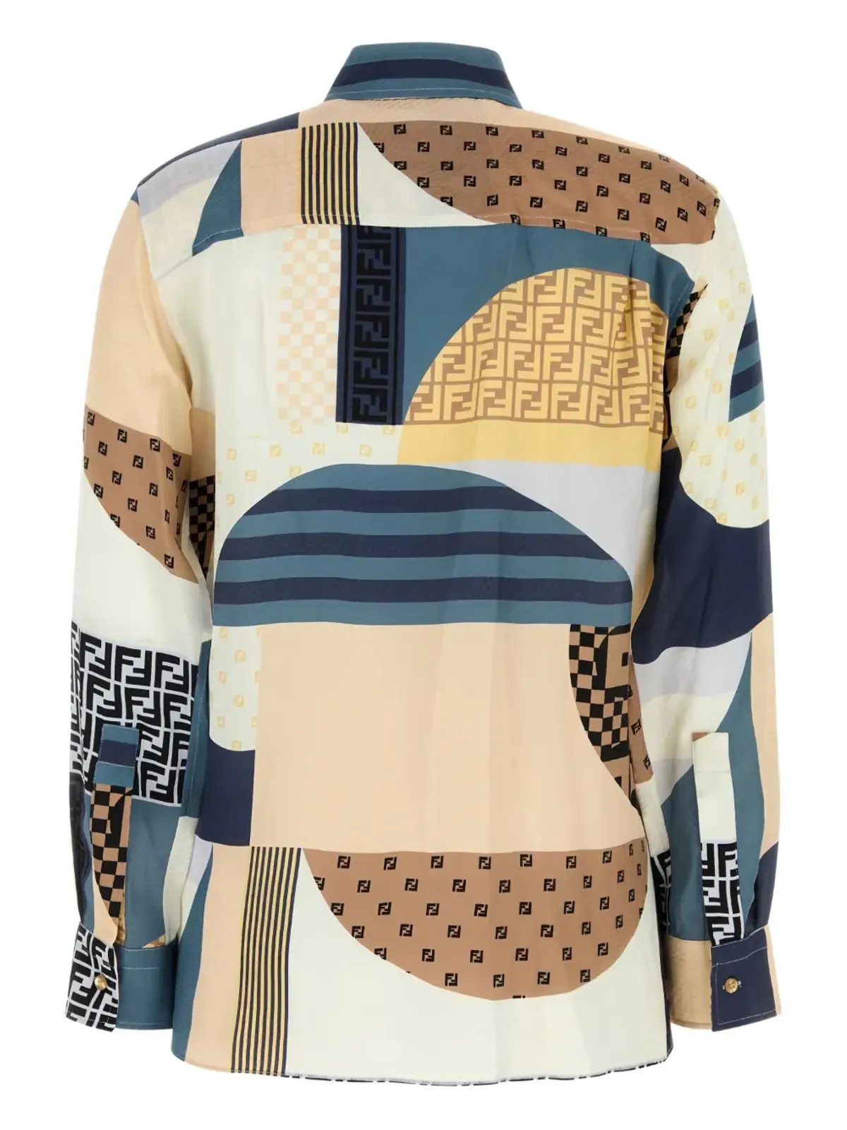 FENDI ジオメトリックプリント シルクシャツ - 画像2