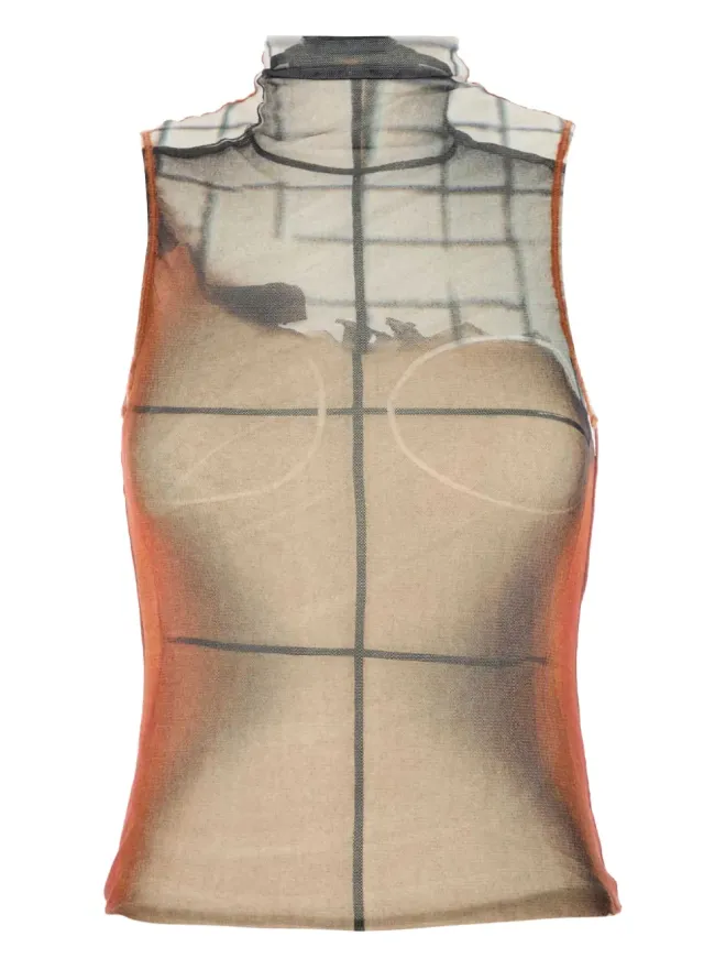Jean Paul Gaultier Jean Paul Gaultier プリントハイネックトップの商品画像