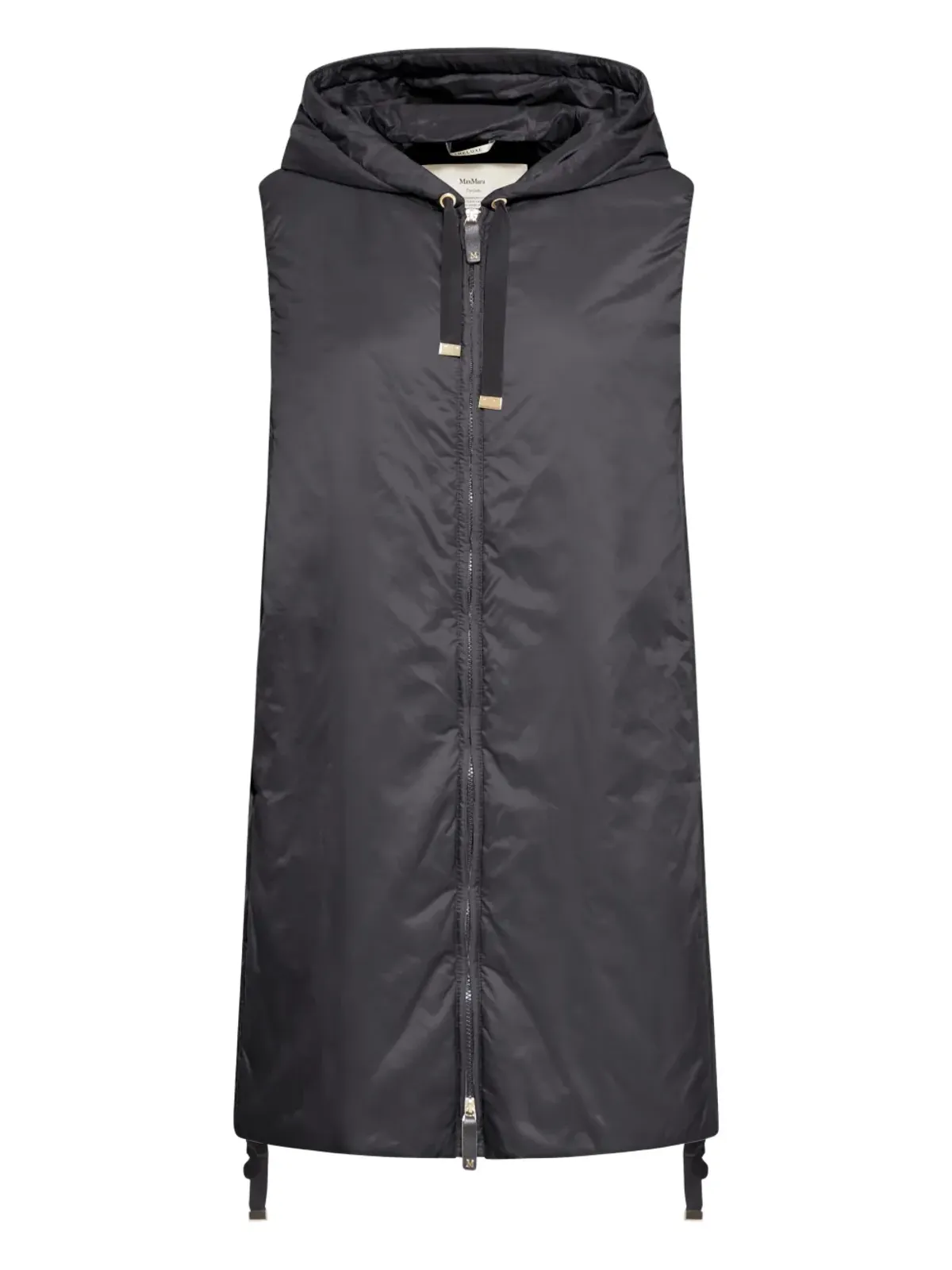 Max Mara フード付きドローストリングジレ - ブラック - 画像1