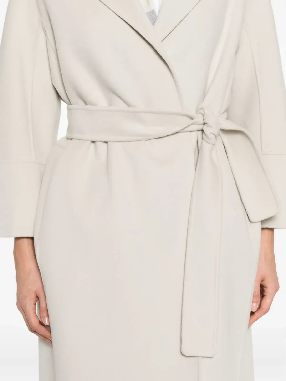 S Max Mara ベルト付きラペルコート - 画像5