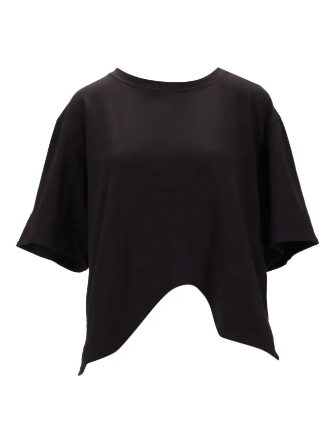 Niccolò Pasqualetti Niccolò Pasqualetti アシンメトリーヘム半袖Tシャツ ブラックの商品画像