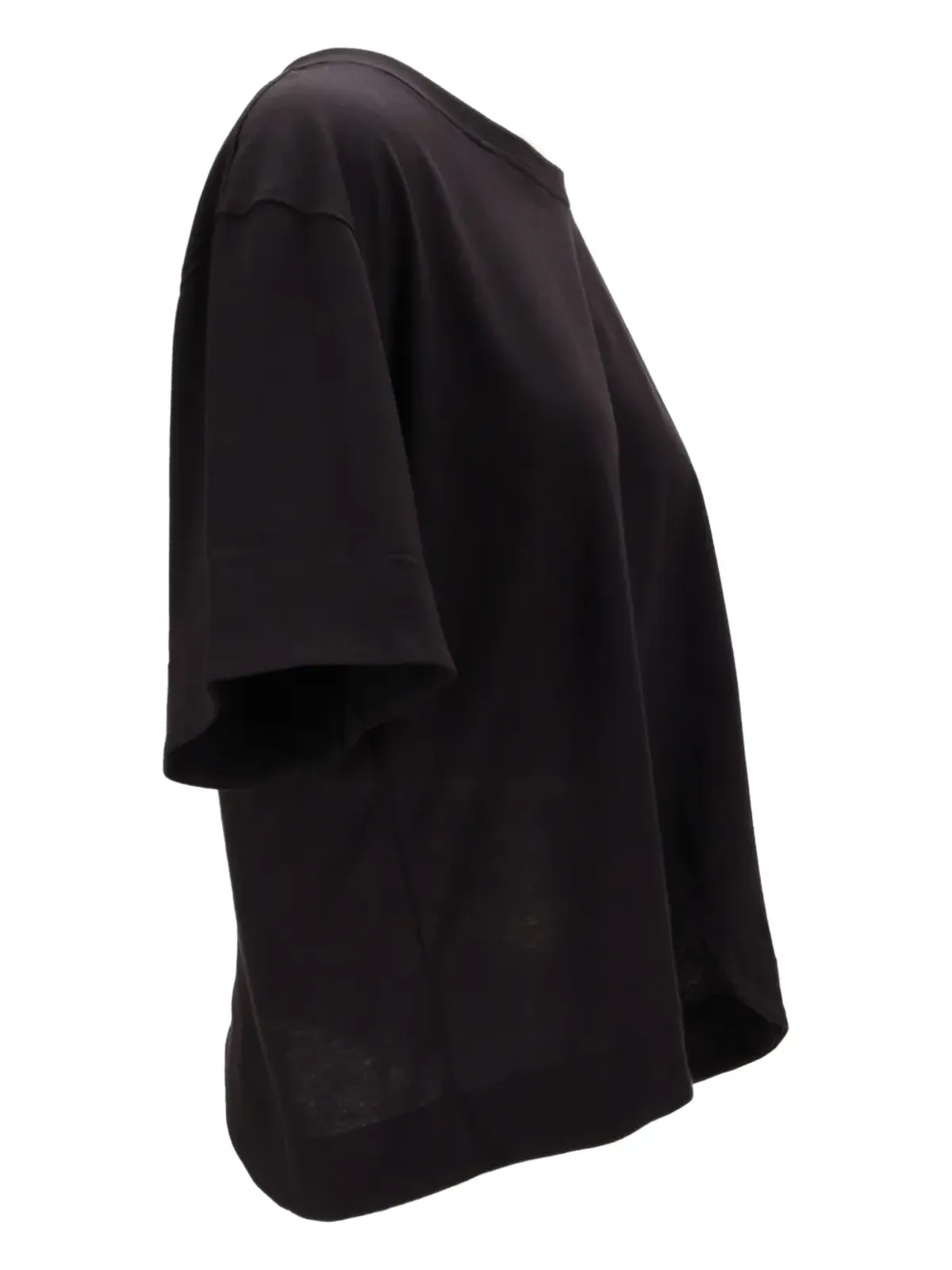 Niccolò Pasqualetti アシンメトリーヘム半袖Tシャツ ブラック - 画像3