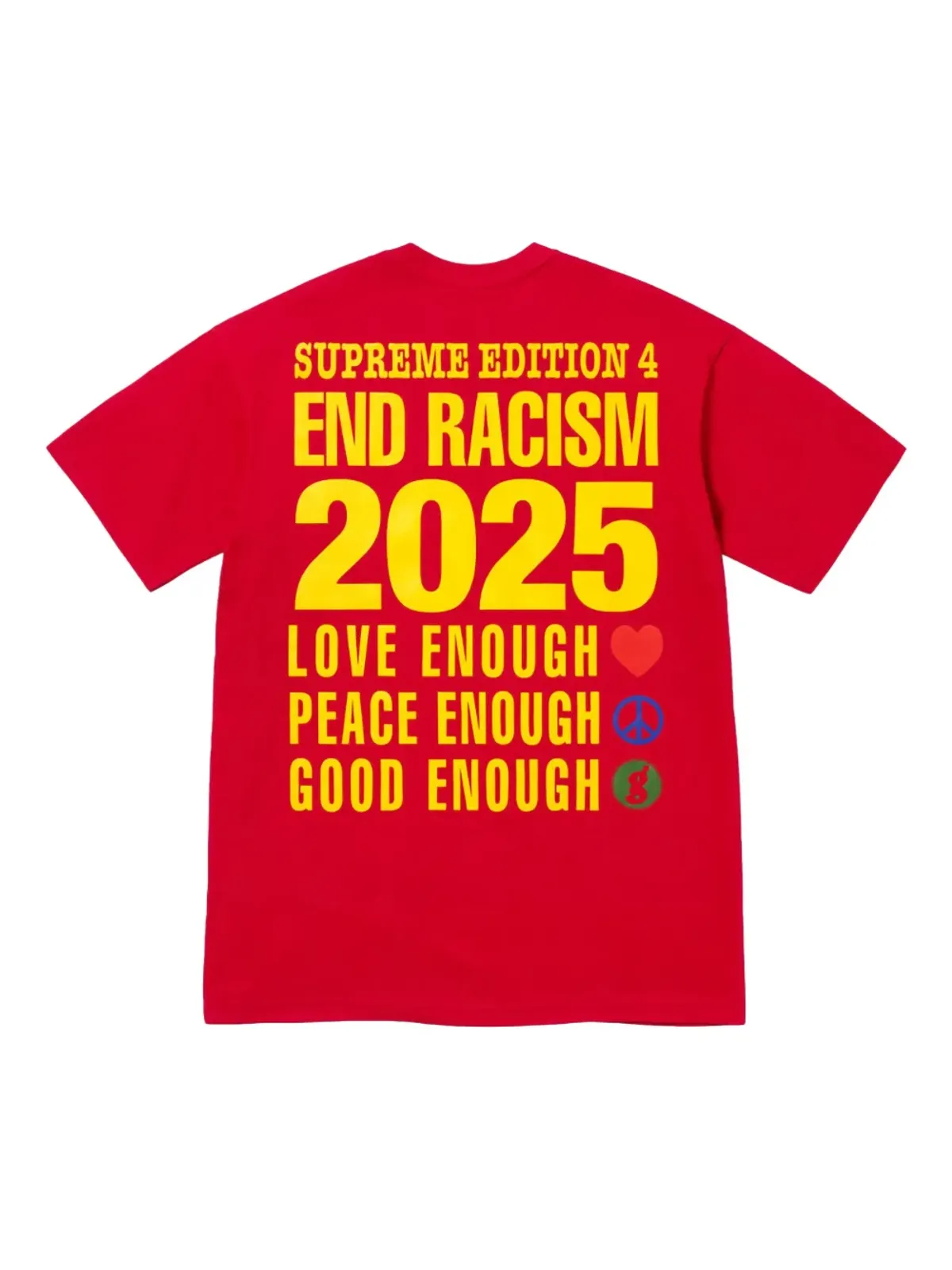 Supreme End Racism Tシャツ - レッド - 画像2