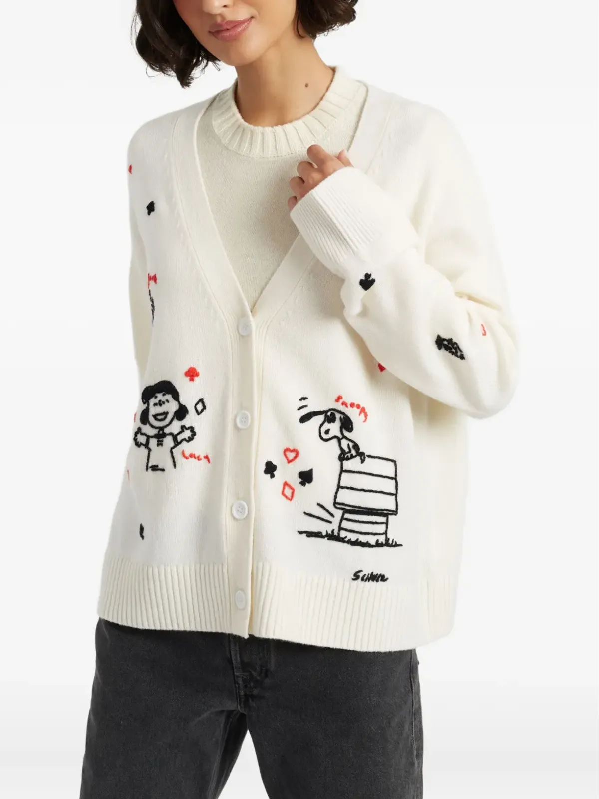 Chinti & Parker x Peanuts Vネックカーディガン - 画像4