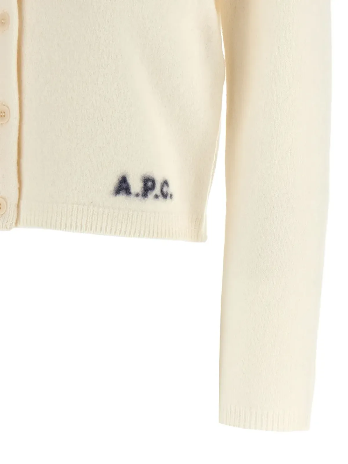 A.P.C. Mila ボタンアップカーディガン - White - 画像4