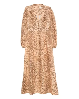 ZIMMERMANN レオパード柄ボタンフロントドレス - ネチュラル - サムネイル1