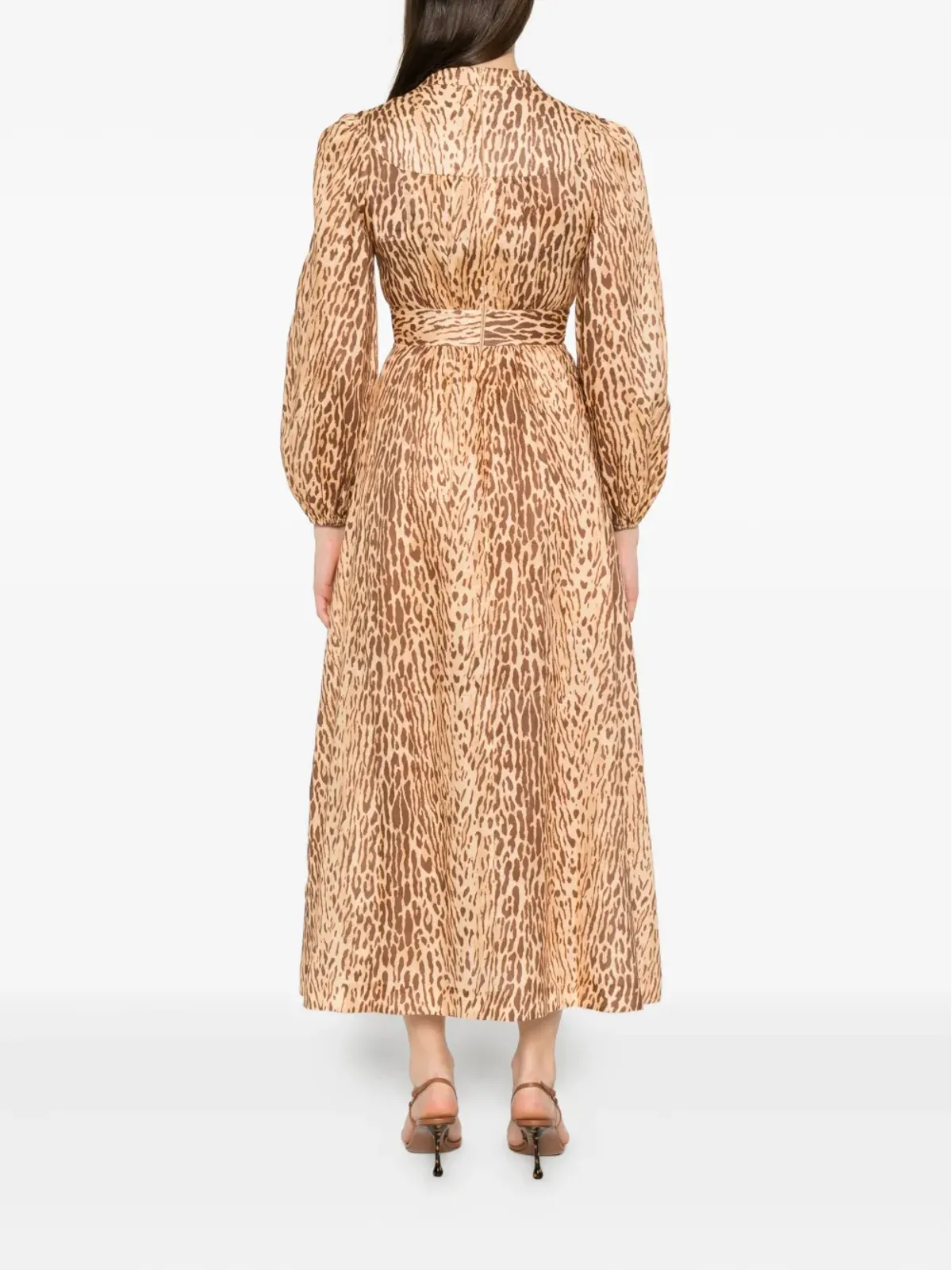 ZIMMERMANN レオパード柄ボタンフロントドレス - ネチュラル - 画像4