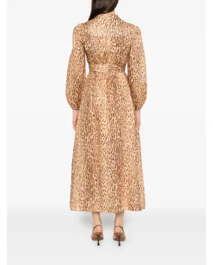 ZIMMERMANN レオパード柄ボタンフロントドレス - ネチュラル - サムネイル4