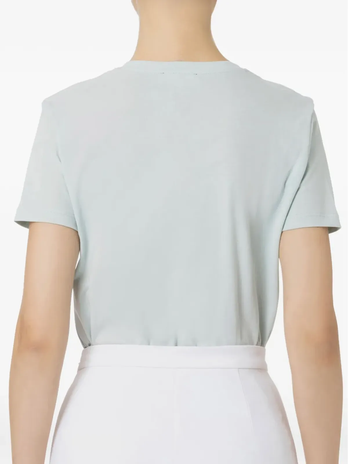 Elisabetta Franchi ロゴプレート付き半袖Tシャツ ブルー - 画像2