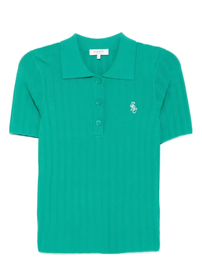 Sporty & Rich Sporty & Rich SRCリブ編みポロトップの商品画像