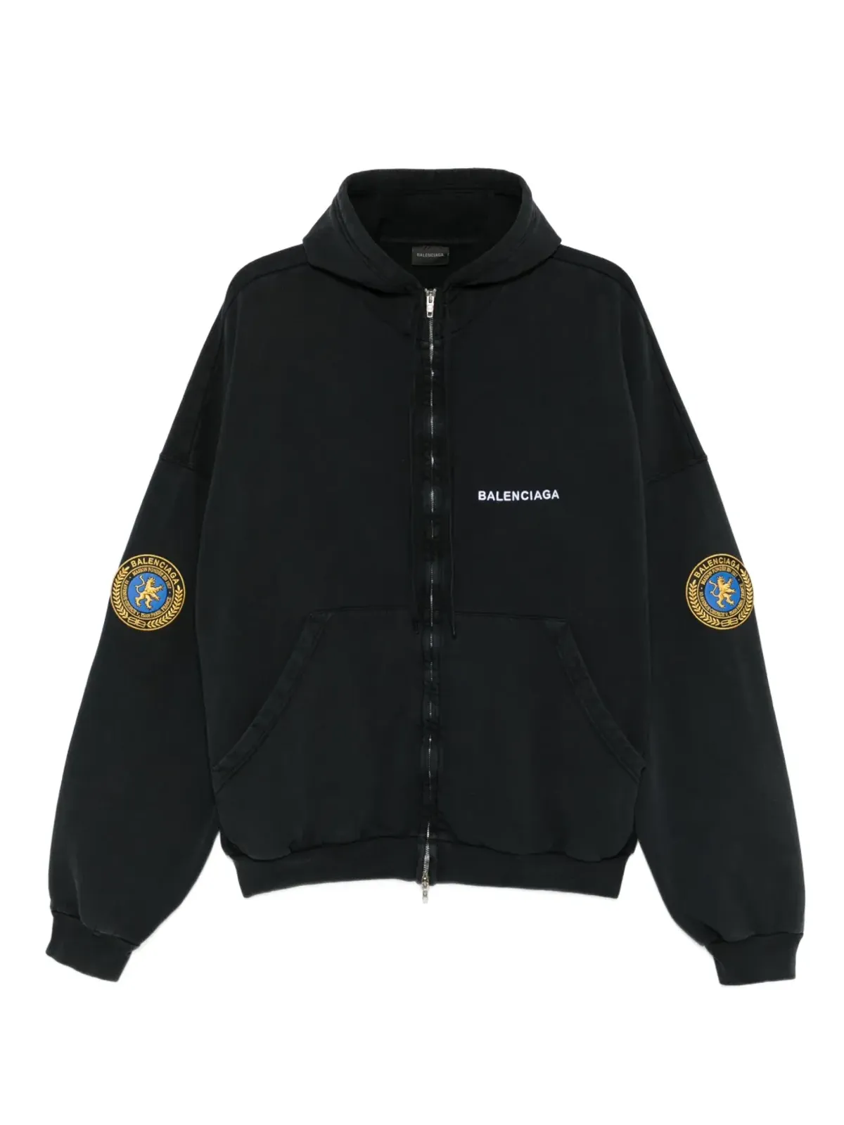 Balenciaga ユニフォームパッチ付きフーディー - 画像1