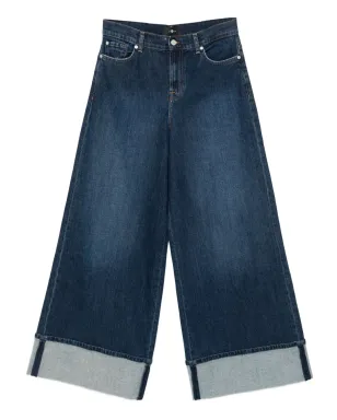 7 For All Mankind Marie カフドジーンズ - ブルー - サムネイル1
