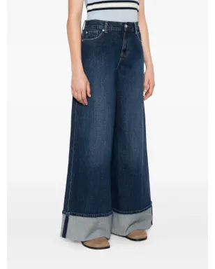 7 For All Mankind Marie カフドジーンズ - ブルー - サムネイル3