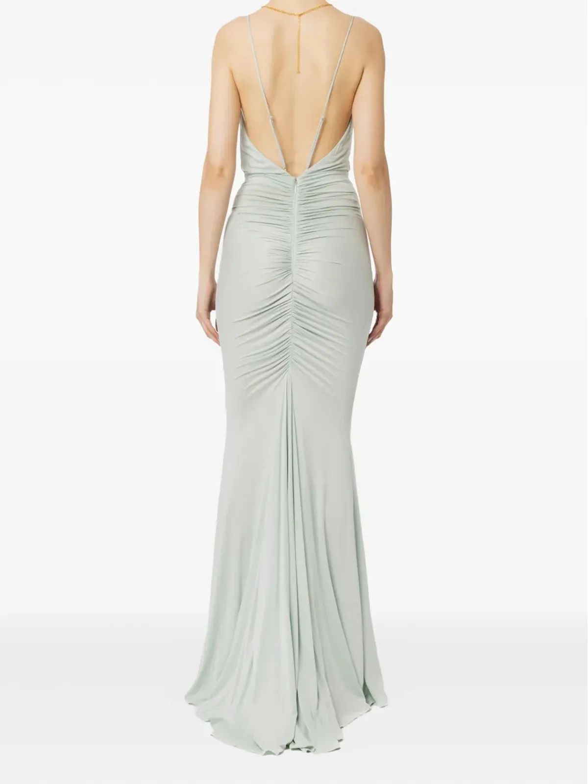 Elisabetta Franchi カウルネック・ギャザー入りドレス - 画像3