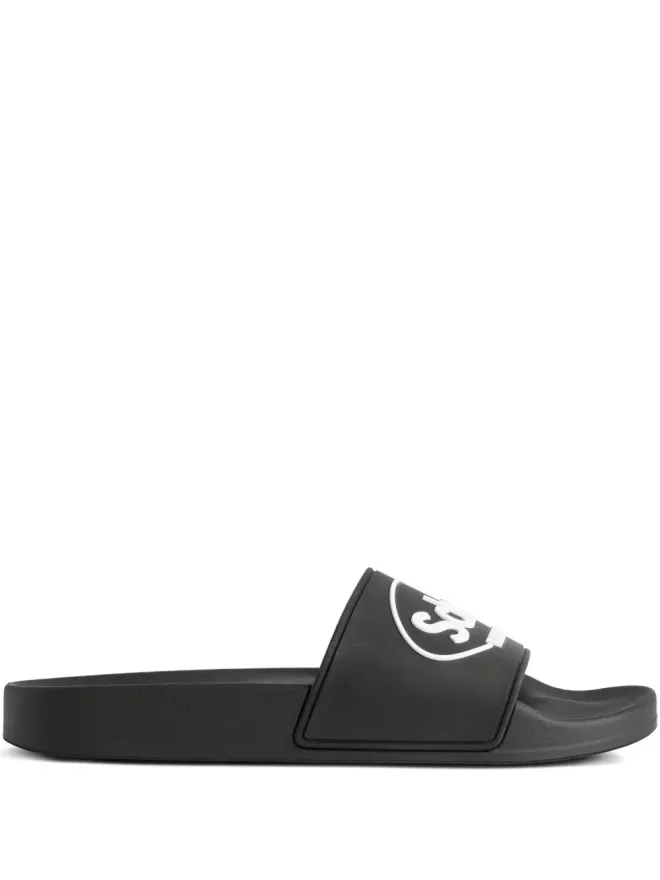 Balenciaga Balenciaga x Scholl ロゴ入りスライド - ブラックの商品画像
