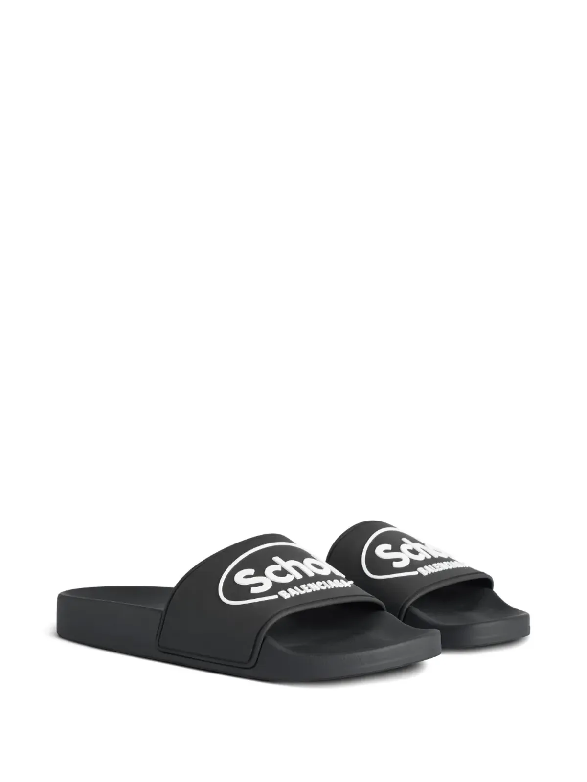 Balenciaga x Scholl ロゴ入りスライド - ブラック - 画像2