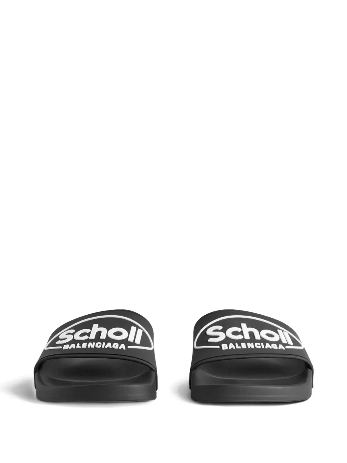 Balenciaga x Scholl ロゴ入りスライド - ブラック - 画像3