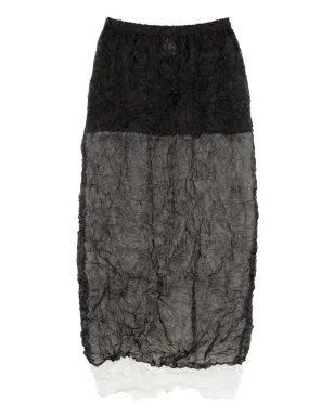 Issey Miyake Pre-Owned クリースエフェクト ミディスカート - サムネイル2