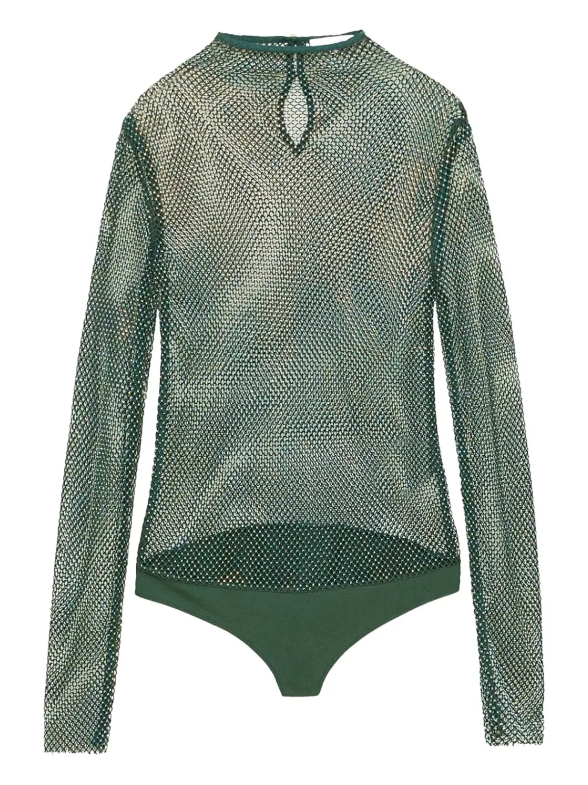 Patrizia Pepe ラインストーン付きメッシュボディスーツ - 画像1