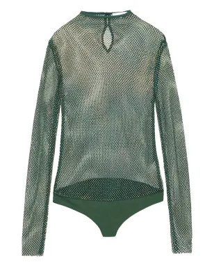 Patrizia Pepe ラインストーン付きメッシュボディスーツ - サムネイル1