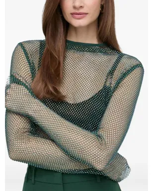 Patrizia Pepe ラインストーン付きメッシュボディスーツ - サムネイル4