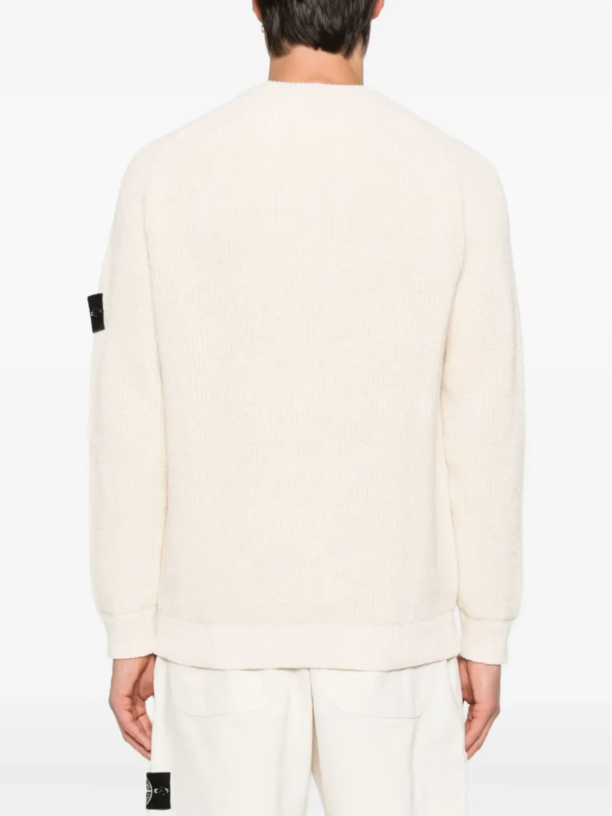 Stone Island Compass-badge ribbed-knit sweater - Neutrals - 画像4
