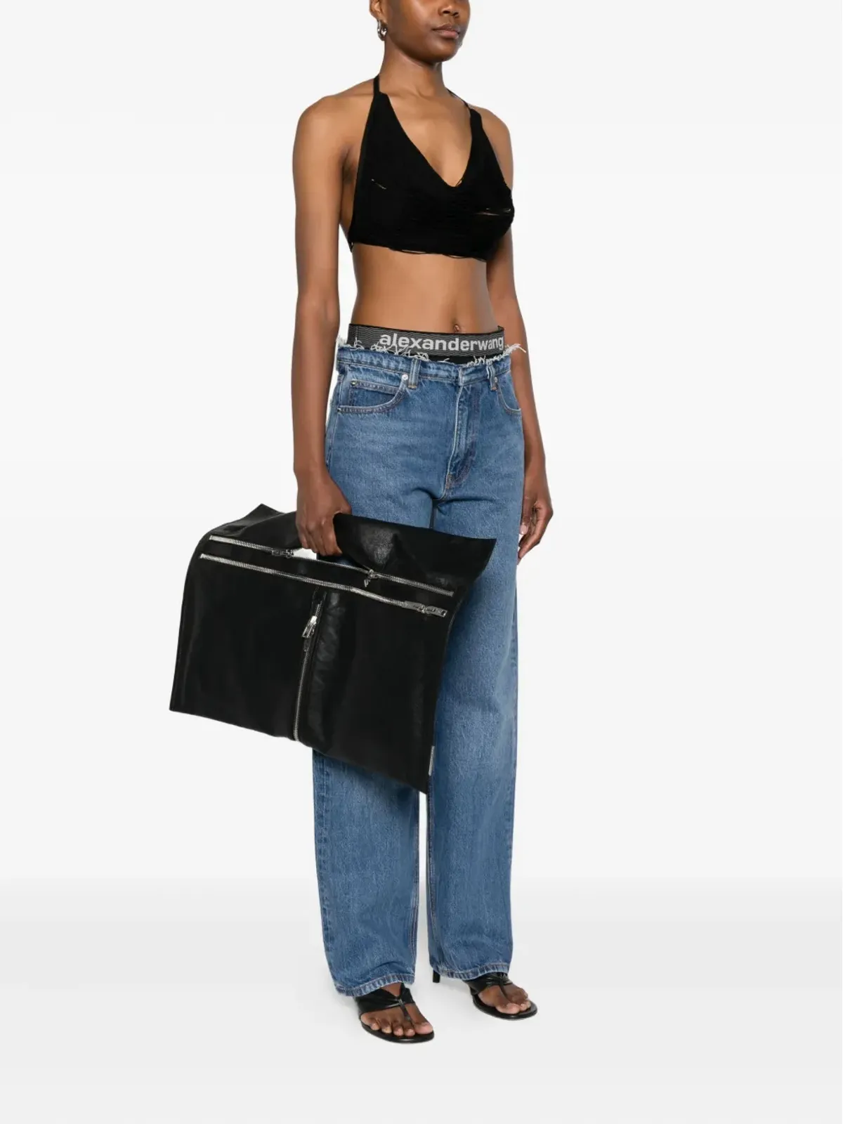 Alexander Wang ダブルジップレザー クラッチバッグ - 画像2