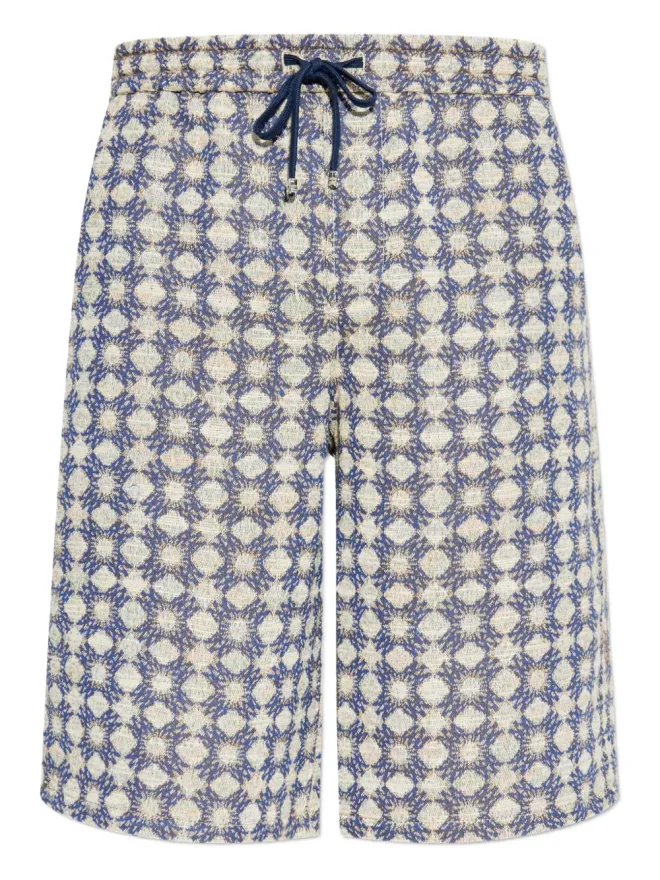 AMIRI AMIRI 幾何学模様ドローストリングショーツの商品画像