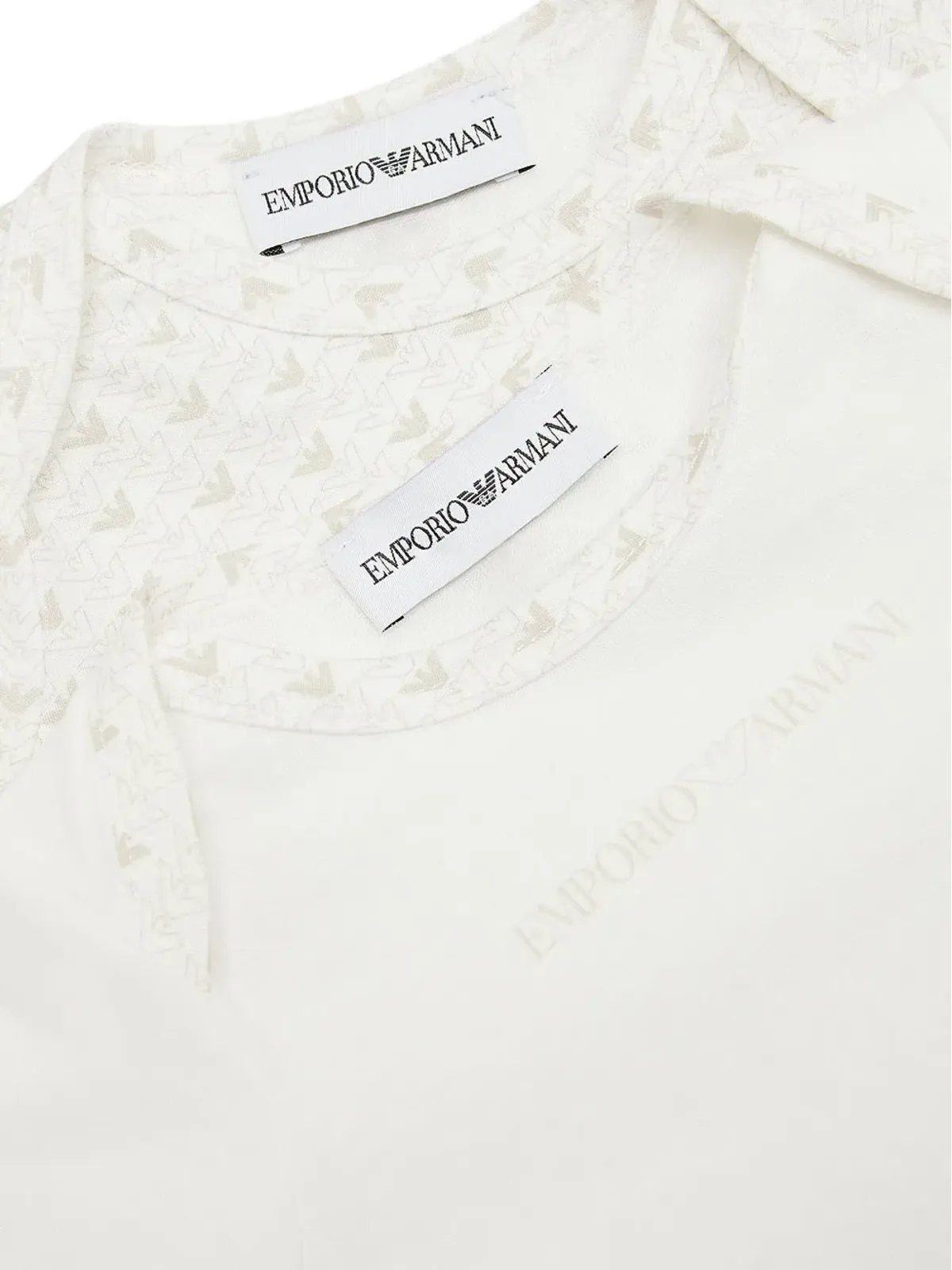 Emporio Armani Kids イーグルロゴ ボディスーツ（2枚組） - 画像2