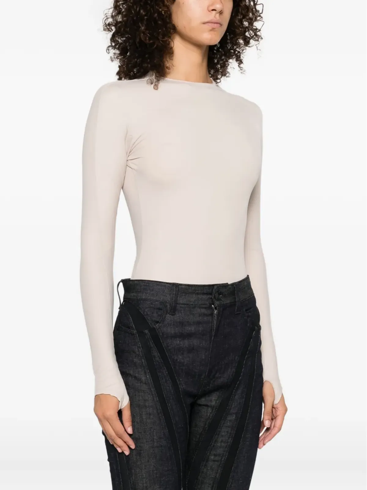 Mugler 長袖・親指穴付きボディスーツ - 画像3