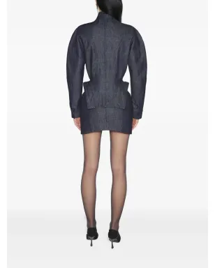 Mugler コルセットディテールのデニムスカート - サムネイル3