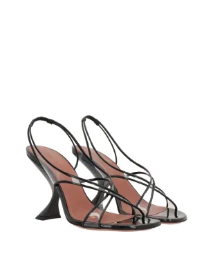 Amina Muaddi レナ 90MM パテントレザー スリングバック サンダル - ブラック - サムネイル2