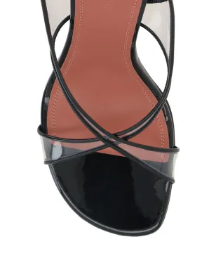 Amina Muaddi レナ 90MM パテントレザー スリングバック サンダル - ブラック - サムネイル4