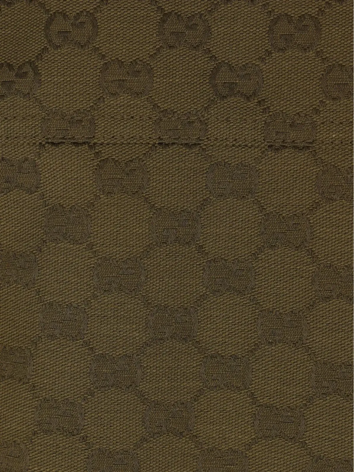 Gucci GGモノグラム レザー襟コート グリーン - 画像3
