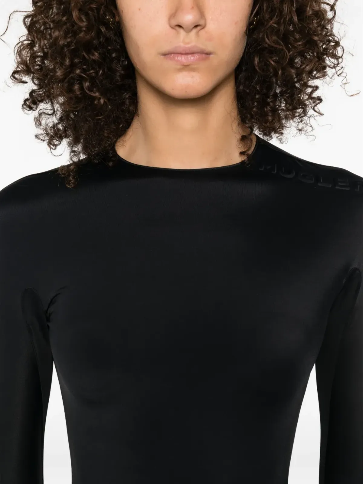 Mugler コンシールド長袖ボディスーツ - ブラック - 画像5