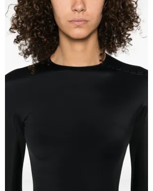 Mugler コンシールド長袖ボディスーツ - ブラック - サムネイル5