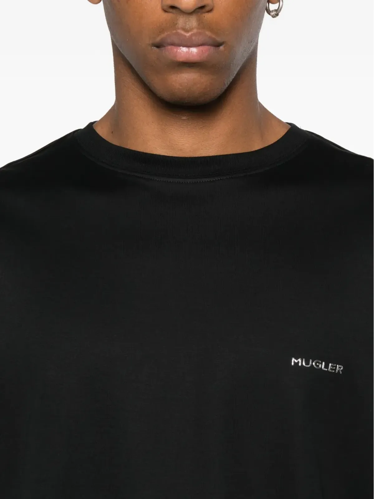 Mugler ロゴ入りコットンTシャツ - 画像4