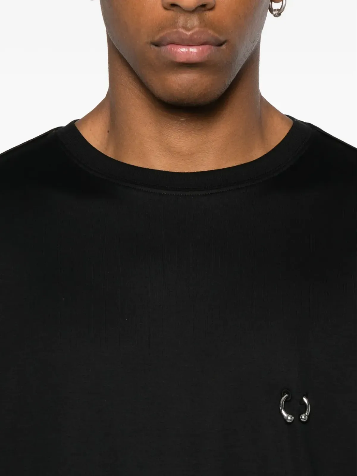 Mugler メタリックピアシング Tシャツ - 画像4