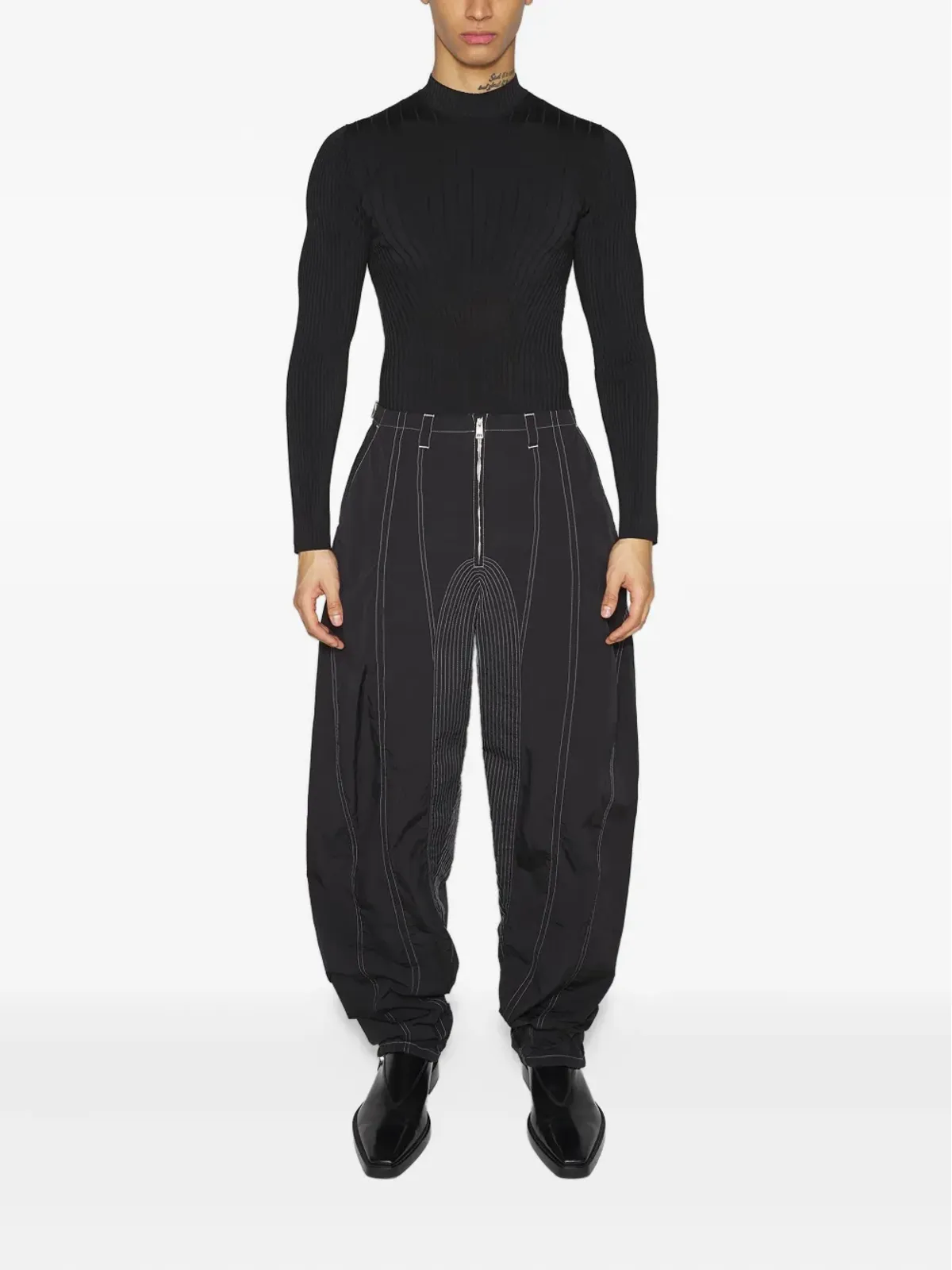 Mugler パネルドジップパンツ - 画像2