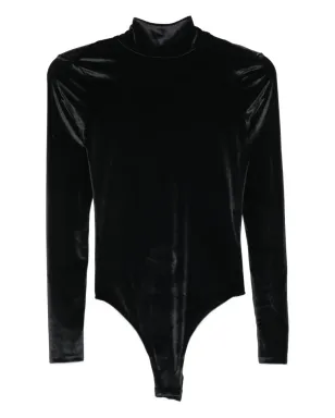 Mugler ハイネックベルベットボディスーツ - サムネイル1