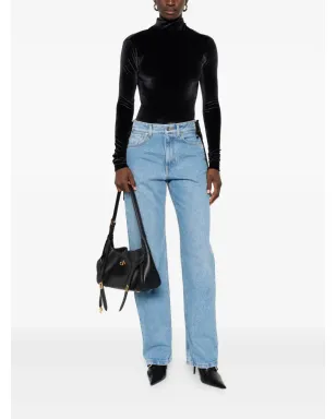 Mugler ハイネックベルベットボディスーツ - サムネイル2